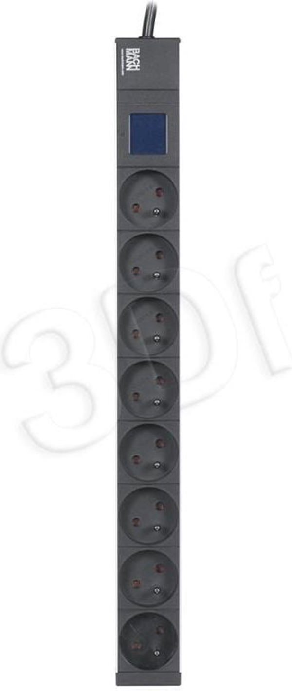 Πρίζα Bachmann 8 Θέσεων 2 μ Ασημί (800.2067)