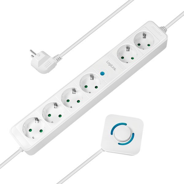 Πολύπριζο LOGILINK LOGILINK 6 υποδοχές 1.5m λευκό