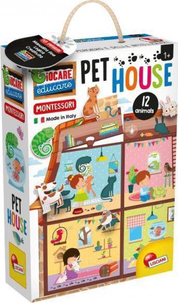 Lisciani Montessori Εκπαιδευτικό Παιχνίδι Pet House - Σετ Κατασκευής για Παιδιά