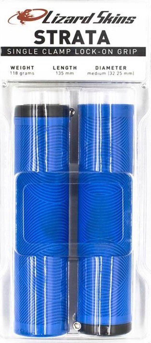 Lizard Skins Λαβές τιμονιού LIZARDSKINS Single-Clamp Lock-On STRATA Deja Blue σφιγκτήρες 130mm (NEW)