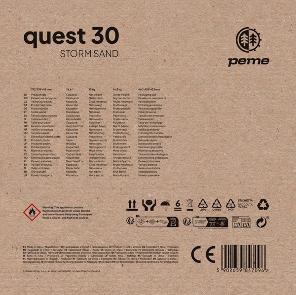 Φορητό ψυγείο Peme Quest 30 Storm Sand