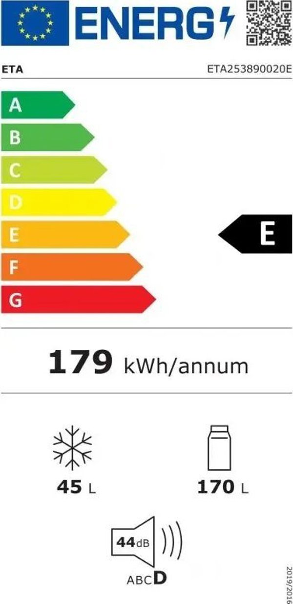 Ψυγείο Eta Ψυγείο ETA Storio 148 cm μαύρο - 253890020E