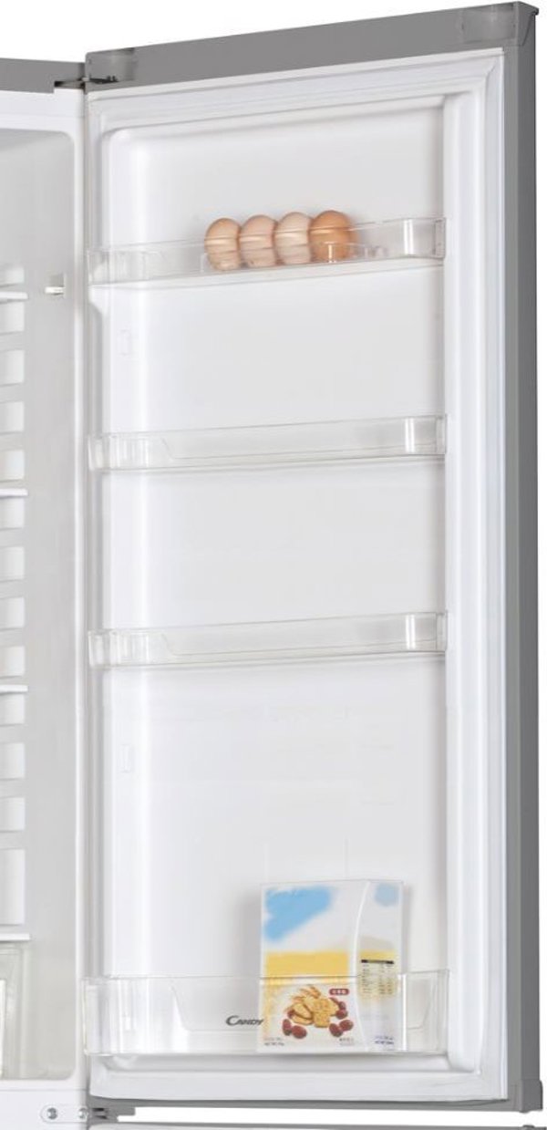 Ψυγείο Candy Candy CCG1S 518EX, E, Ελεύθερη τοποθέτηση, Συνδυασμός, Ύψος 179,4 cm, Καθαρή χωρητικότητα ψυγείου 188 L, Καθαρή χωρητικότητα καταψύκτη 64 L, Ανοξείδωτο ατσάλι