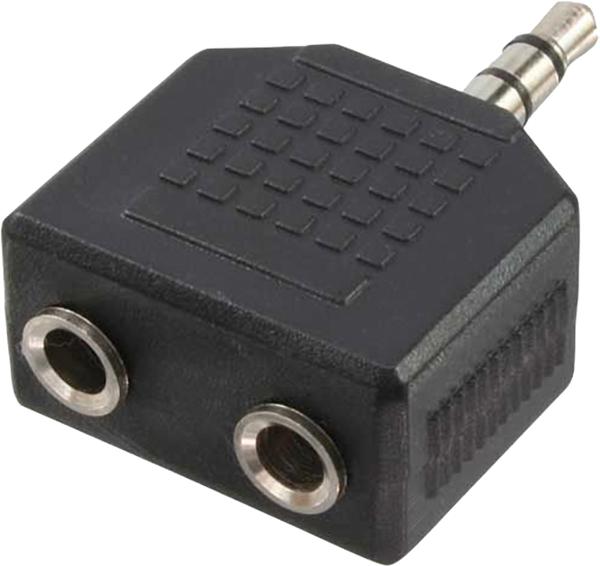 LogiLink Jack 3,5mm - 2x Jack 3,5mm Μαύρο (CA1002) 1003738 4052792003567