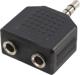 LogiLink Jack 3,5mm - 2x Jack 3,5mm Μαύρο (CA1002) 1003738 4052792003567