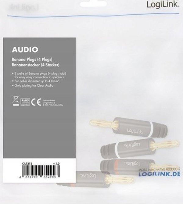 LogiLink LogiLink audio, wtyk bananowy zestaw
