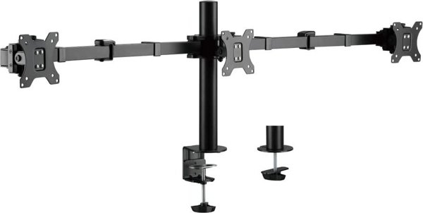 LogiLink BP0107 Επιτραπέζια Βάση για 3 Οθόνες 17"-27", Ρυθμιζόμενος Βραχίονας με Κλίση και Περιστροφή