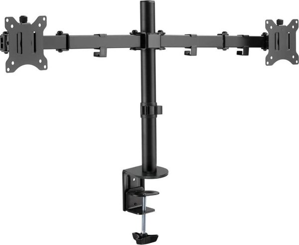 LogiLink BP0098 Επιτραπέζια Βάση για 2 Οθόνες 17"-32" με Βραχίονες Πλήρους Κίνησης