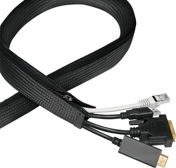 Καλωδιοθήκη LogiLink LogiLink 0,3 mm με φερμουάρ 5 μ μαύρο