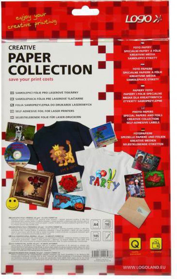 LOGO Αυτοκόλλητη μεμβράνη, ασημί, ματ, A4, 145 g/m2, 10 φύλλα (15348)