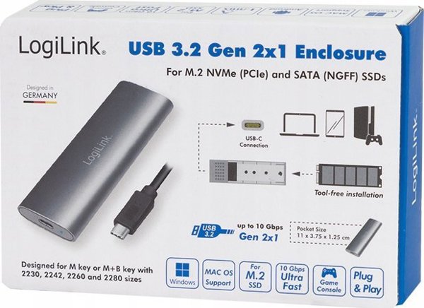 Logilink Θήκη Δίσκων Sata Ua0389, Usb-C
