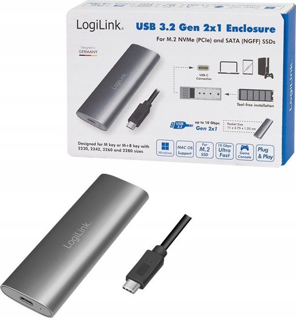 Logilink Θήκη Δίσκων Sata Ua0389, Usb-C