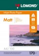 Lomond Lomond Photo Inkjet Paper Matte 170 g/m2 A4, 100 φύλλα, διπλής όψης 13858742 8586020000000