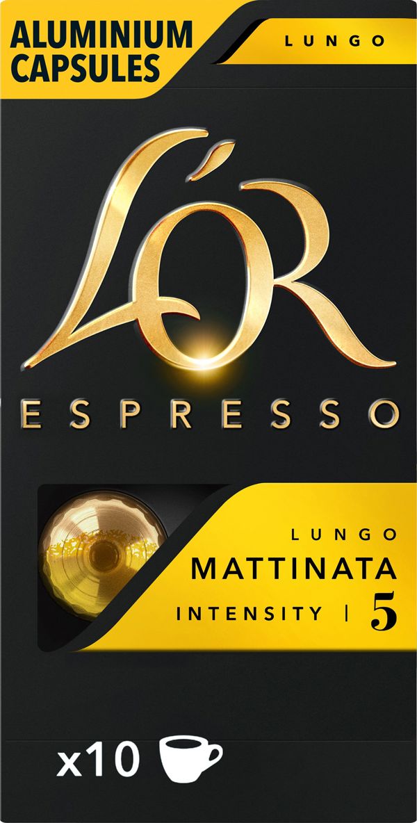 Κάψουλες L`OR Lungo Mattinata για Nespresso 10 τεμ.