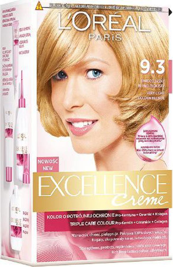 L’Oreal Paris Excellence Creme Κρέμα βαφής 9.3 πολύ ανοιχτό ξανθό χρυσαφί