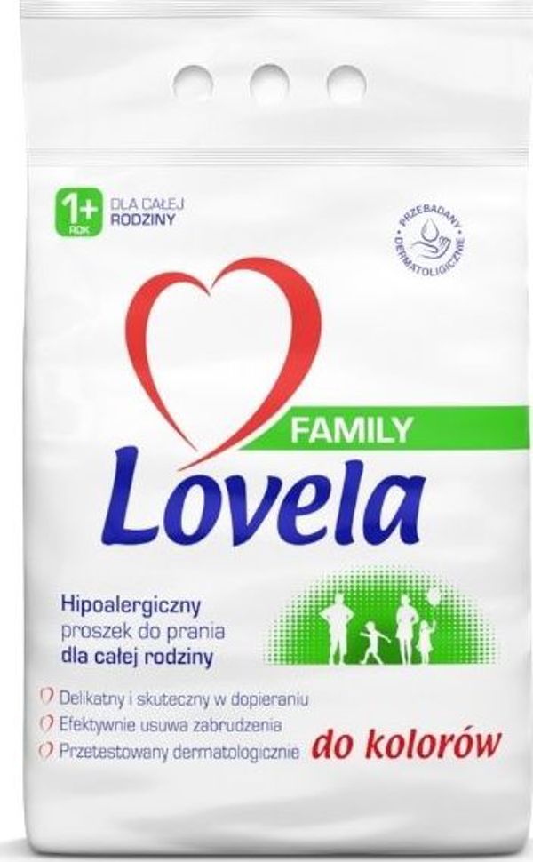 Lovela Family Σκόνη Πλυσίματος για Χρωματιστά Ρούχα, Υποαλλεργική, 2,1kg