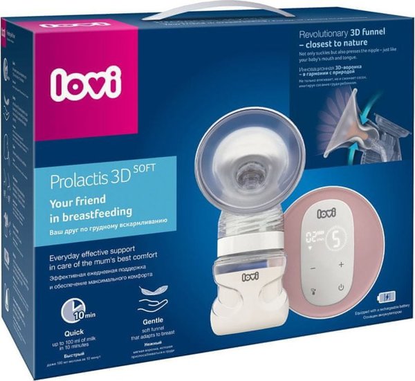 Lovi LOVI dviejų stagesų elektrinis pientraukis prolactis 3D soft, 50/050exp