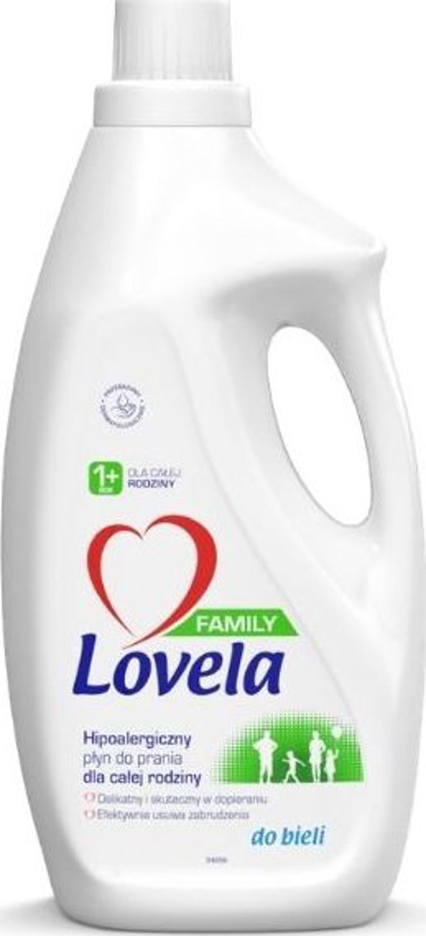 Lovela Family Υγρό Πλυντηρίου για Λευκά Ρούχα, Υποαλλεργικό, 1.85L (28 Πλύσεις)