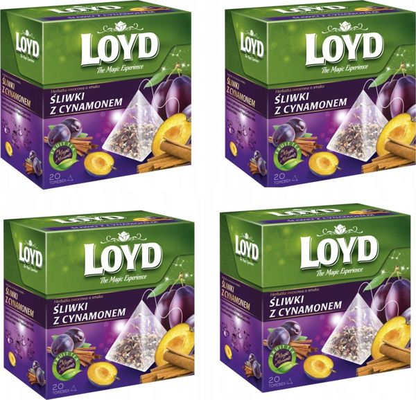 Loyd τσάι με Δαμάσκηνο και Κανέλα, 20 φακελάκια πυραμίδα