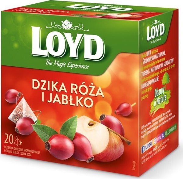 LOYD LOYD Τσάι Άγριο Τριαντάφυλλο με Μήλο 20 φακελάκια πυραμίδες