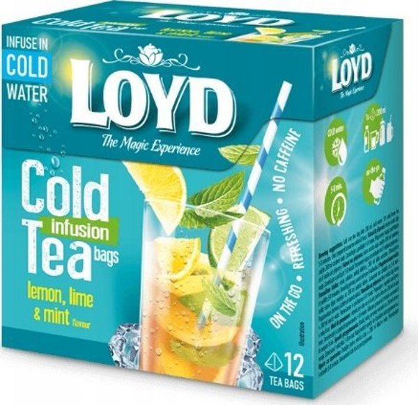 Loyd Herbata na zimno Ice Tea cytryna, limonka piramidki 12 szt