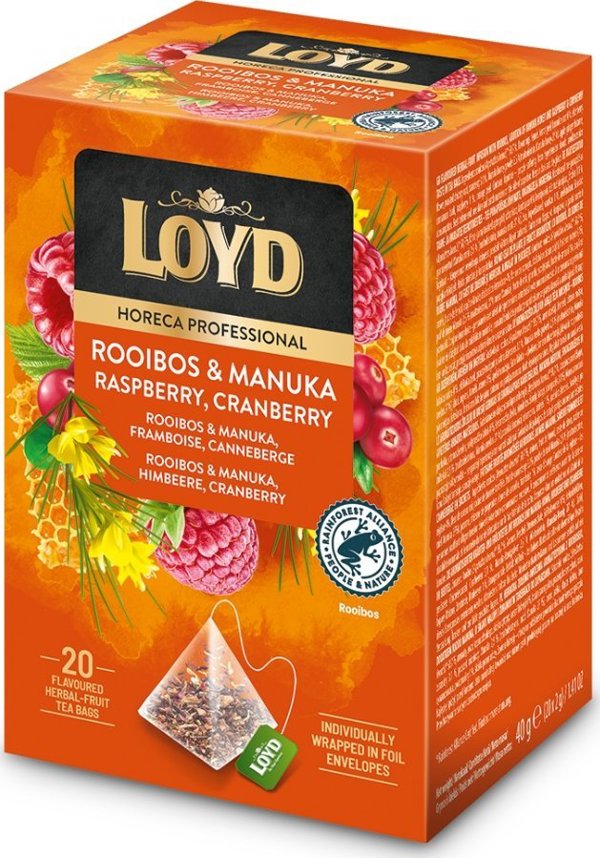 Loyd Τσάι LOYD Professional Rooibos & Manuka με βατόμουρο και κράνμπερι - 20 φακελάκια