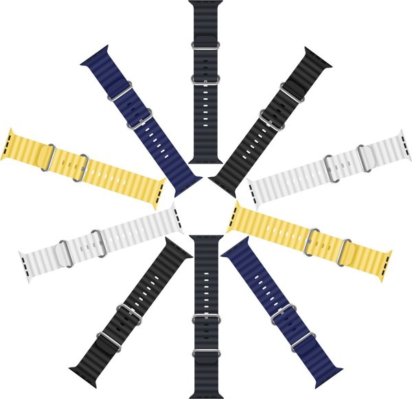 Dux Ducis Dux Ducis Strap λουράκι Watch 8 / 7 / 6 / 5 / 4 / 3 / 2 / SE (45 / 44 / 42mm) σιλικόνης μπρασελέ μπλε (OceanWave Version)