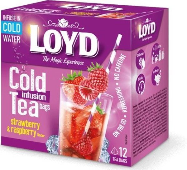 Loyd Herbata na zimno Ice Tea truskawki maliny piramidki