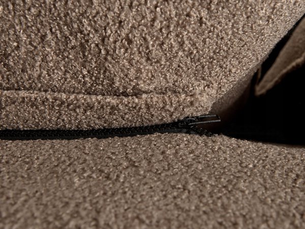 Κρεβάτι με αποθηκευτικό χώρο Boucle BAJONNA 160 x 200 εκ. Μπεζ-γκρί