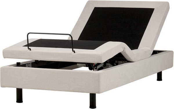 Ρυθμιζόμενο Κρεβάτι Χωρίς Κεφαλάρι DUKE II 90 x 200 εκ. Φωτεινό Μπεζ