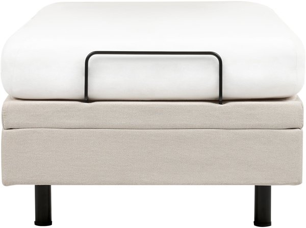 Ρυθμιζόμενο Κρεβάτι Χωρίς Κεφαλάρι DUKE II 90 x 200 εκ. Φωτεινό Μπεζ