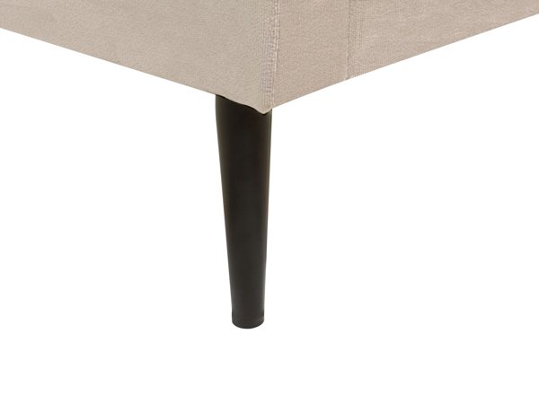 Κρεβάτι Βελούδι BRIN 180 x 200 cm Μπεζ-Γκρι