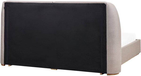 Κρεβάτι με αποθηκευτικό χώρο MONESTIER 180 x 200 cm, Μπεζ-γκρι