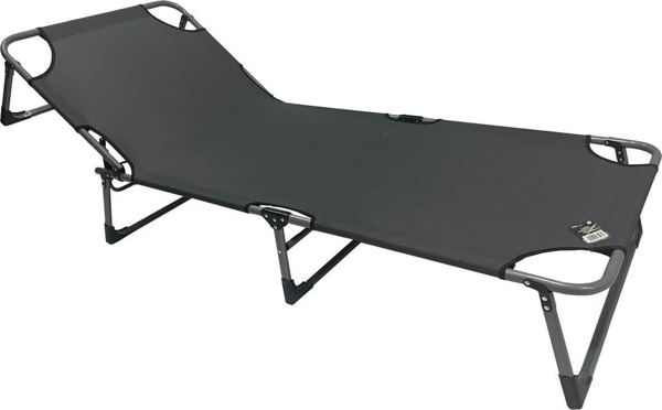 ΠΤΥΣΣΟΜΕΝΟ ΚΡΕΒΑΤΙ ΚΑΜΠΙΝΓΚ 3 ΘΕΣΕΩΝ 190X75X30CM ΣΚΟΥΡΟ ΓΚΡΙ