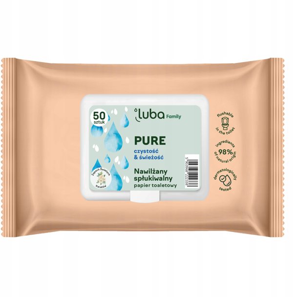 LUBA_Family Pure υγρό χαρτί υγείας 50 τεμ