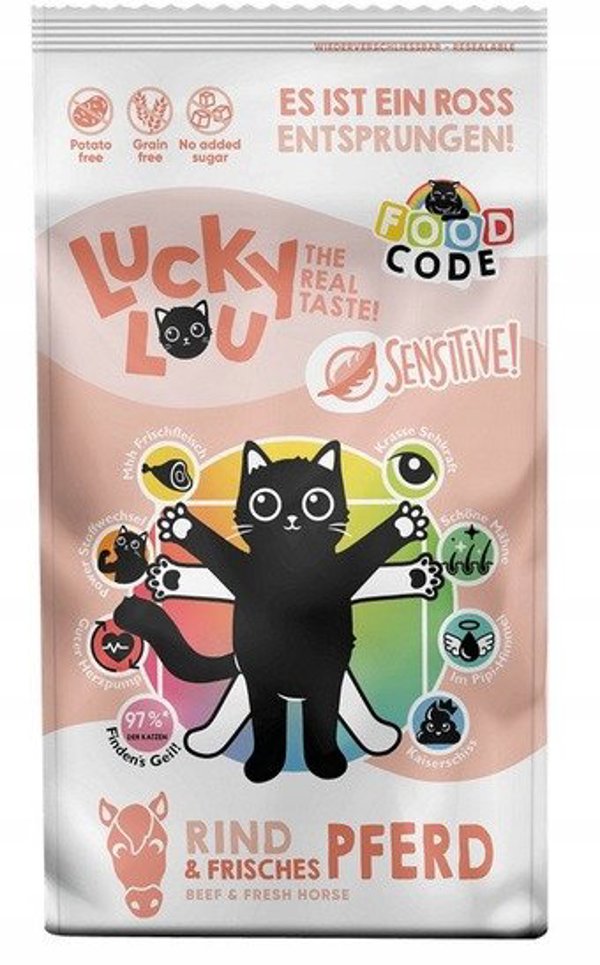 Lucky Lou Food Code Sensitive Βοδινό & Κρέας Αλόγου 1,7kg