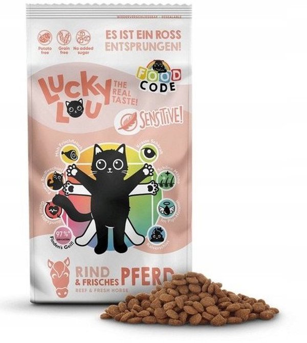 Lucky Lou Food Code Sensitive Βοδινό & Κρέας Αλόγου 1,7kg