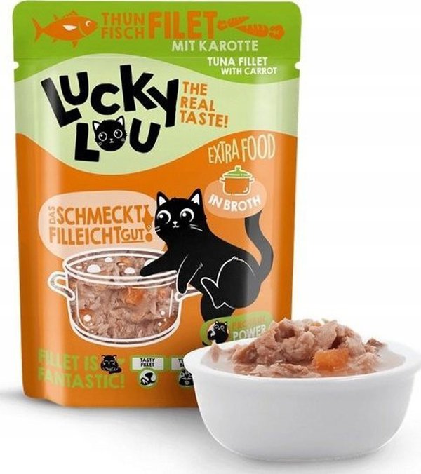 Lucky Lou Lucky Lou Extrafood Τόνος και καρότο σε ζωμό φακελάκι 70g