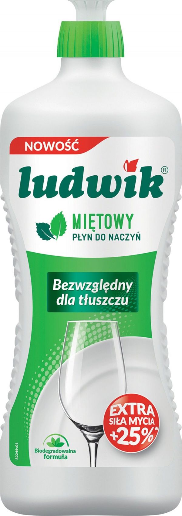Ludwik Υγρό Πιάτων Μέντα, 900g – Ενισχυμένη Σύνθεση για Αφαίρεση Λίπους