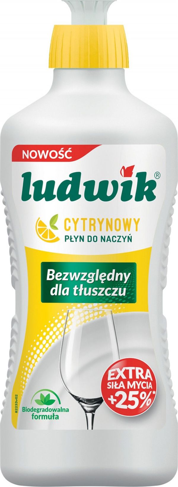 Ludwik Υγρό Πιάτων Λεμόνι, Με Δράση Κατά Των Λιπαρών, 450g