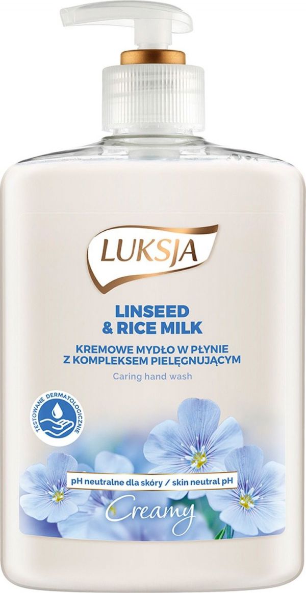 Luksja Υγρό Σαπούνι Χεριών Creme Λινάρι & Γαλάκτωμα Ρυζιού, 500ml
