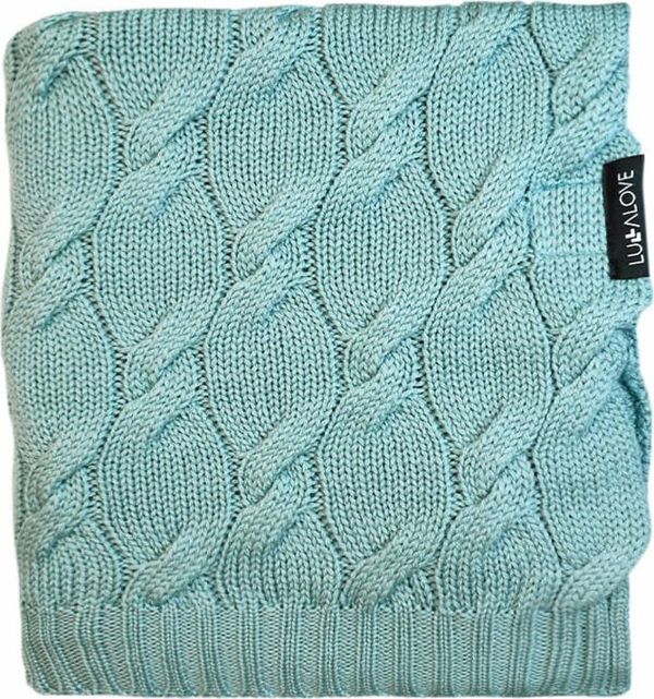 Κουβέρτα από μαλλί Merino φασκόμηλο Premium 80x100 cm LullaLove