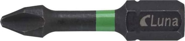 Luna Μύτες Στριφτά Groty Torsion Phillips PH2 32mm - 2 Τεμάχια για Κρουστικά Κατσαβίδια