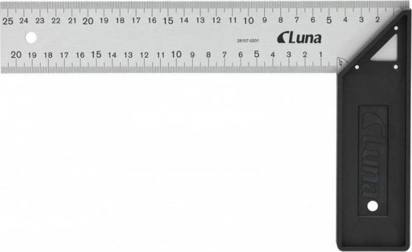 Γωνιακός χάρακας Luna ABS 250