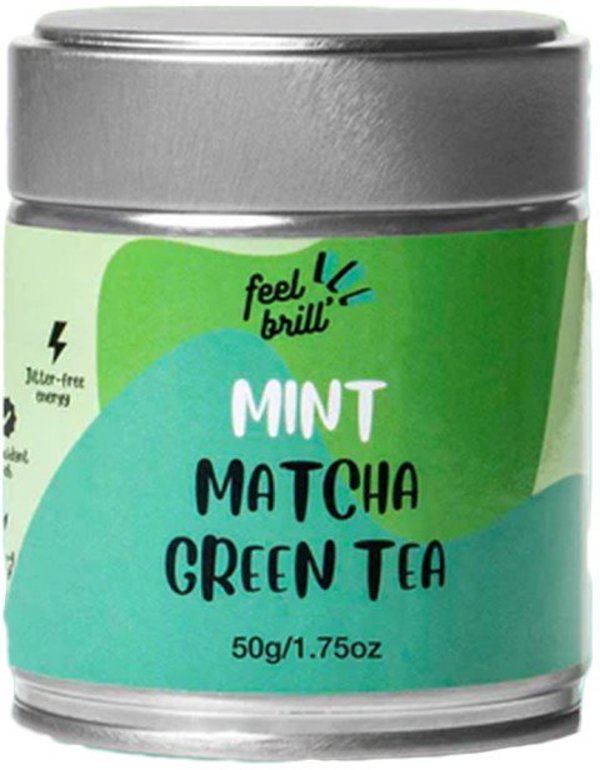 Πράσινο τσάι Matcha με μέντα Feel Brill, 50 g
