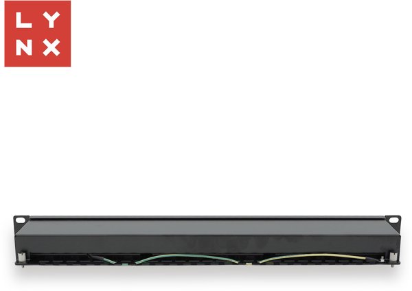 Lynx CS Πίνακας Διανομής 19" 24 Θυρών FTP Cat5e, Θωρακισμένος, Μαύρος