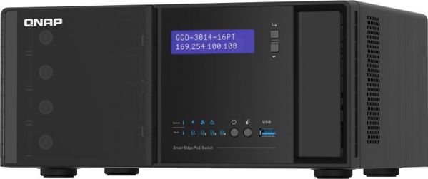 QNAP QGD-3014-16PT-8G Managed PoE Switch, 16 Θύρες Gigabit, Intel Celeron J4125, 4x SATA 3.5"