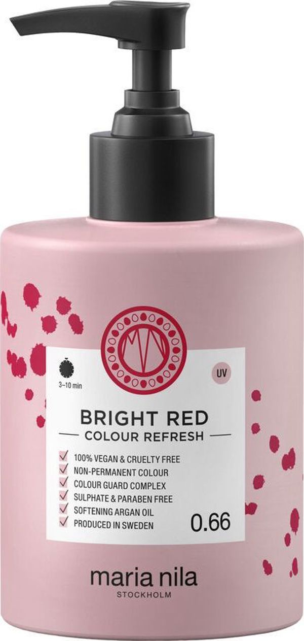 Μακαντάμια Maria Nila Colour Refresh Βαφή μαλλιών 300ml 0,66 Φωτεινό Κόκκινο