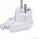 Maclean MCE330 Γωνιακό Φις 230V με Γείωση, Schuko & Type E, 16A, Λευκό