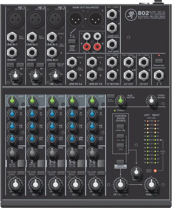 Mackie 802VLZ4 8-καναλιών συμπαγής μίκτης